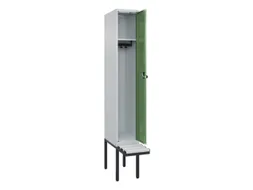 locker met bank,HxBxD 2120x300x815mm,1vak,vak B 300mm,draaigrendel