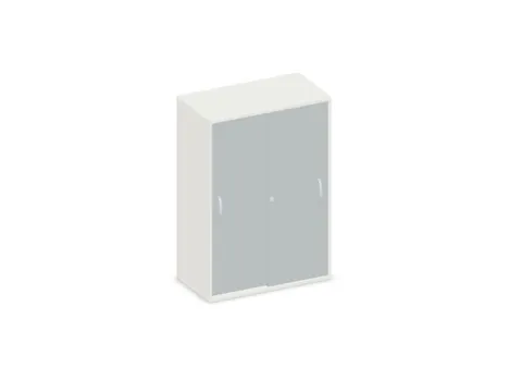 Schuifdeurkast 1150x800x430mm Decor Romp Wit Decor Front Lichtgrijs