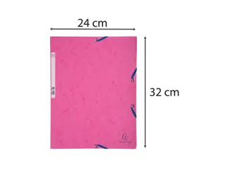 Elastomap 3 kleppen glanskarton 400g/m2 A4 Roze - 1