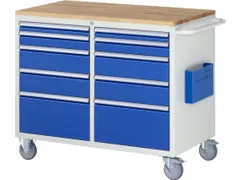 chariot à outils HxlxP 975x1145x650mm plateau hêtre force 450kg