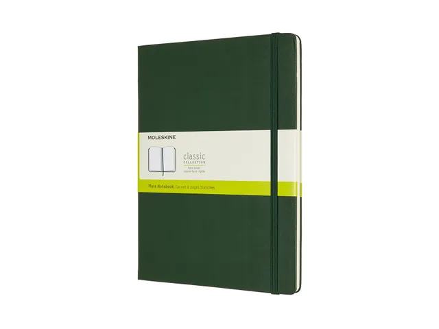 Notitieboek Moleskine XL 190x250mm blanco hard cover myrtle green