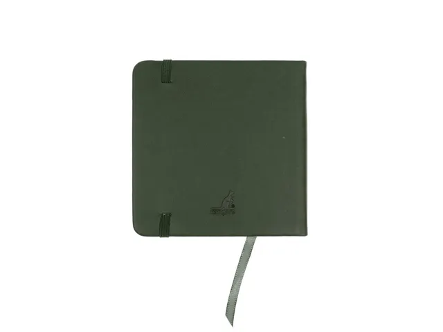 Schetsboek Kangaro 12x12cm forest green PU HC 80 vel 140gr roomwit met