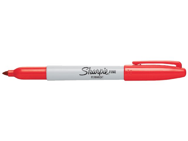 Viltstift Sharpie Fine rond rood 1-2mm