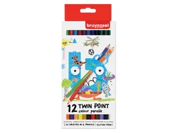 Kleurpotloden Bruynzeel Kids Twin Point assorti 12 stuks