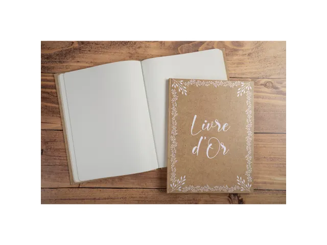 Gastenboek 100p. goud 27x22cm KRAFT