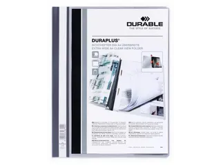Snelhechtmap Durable Duraplus A4+ grijs - 1