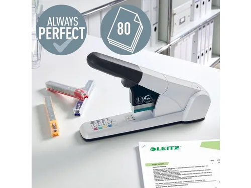Blokhechter Leitz 5551 Heavy Duty 80vel zilvergrijs