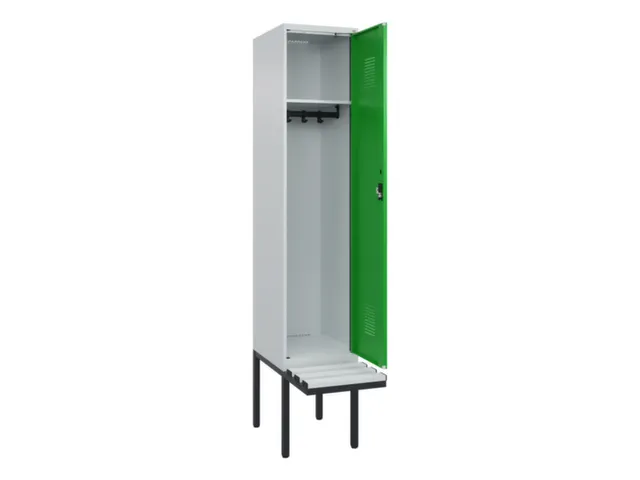 locker met bank,HxBxD 2120x400x815mm,1vak,vak B 400mm,cilinderslot