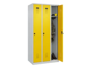 locker,HxBxD 1850x900x500mm,3vak,vak B 300mm,draaigrendel - 1