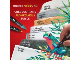 Creatieve marker Sharpie brushpunt assorti blister à 5 stuks - 5