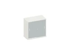 Schuifdeurkast 770x800x430mm Romp Wit Decor Front Lichtgrijs