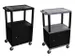 chariot à étagères en plastique,force 150kg,plateau Lxl 610x460mm,n