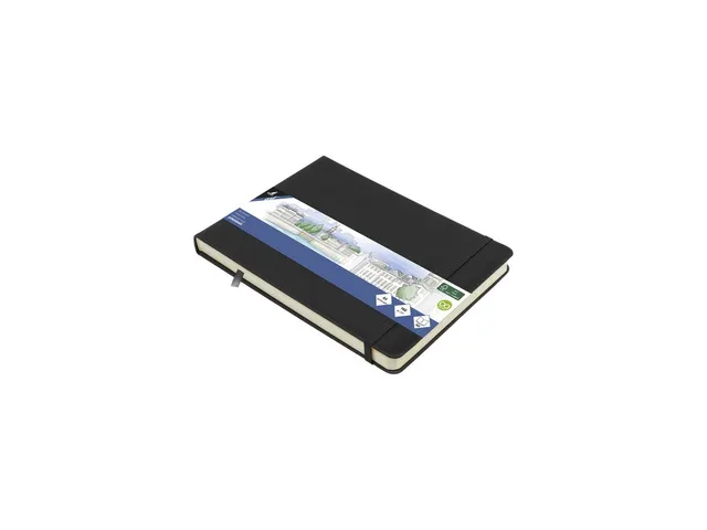 Schetsboek Kangaro A5 landscape zwart PU HC 80 blad 140gr roomwit met