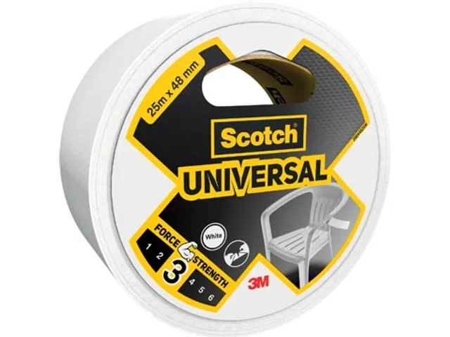 ducttape Universal, ft 48 mm x 25 m, wit