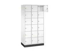 lockerkast,HxBxD 1950x920x500mm,3x6vakken,cil.-slot,sokkel