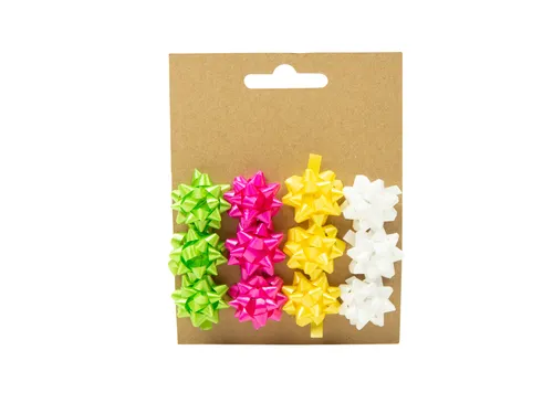 Mini strikken groen/roze/geel/wit 12 stuks