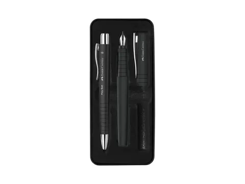 Balpen en Vulpen Faber-Castell Poly Pen in giftbox black