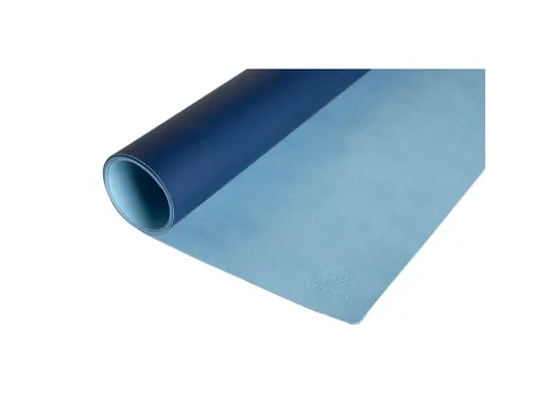 Onderlegger PU 43x90 donkerblw/lichtblw