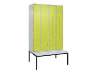 Z-garderobekast,HxBxD 2120x1200x815mm,8vak,vak B 300mm,cil.-slot - 1