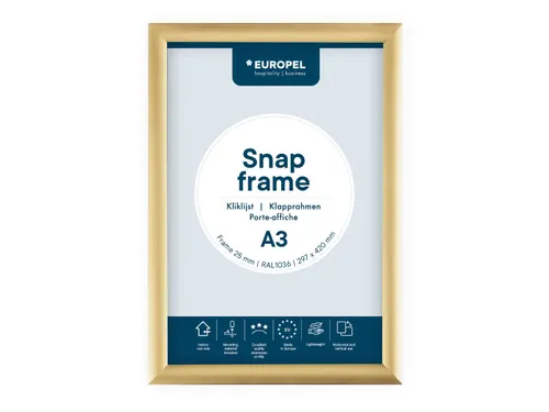 Easy-Click Kliklijst Europel A3 25mm aluminium Goud