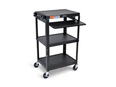 bijzetwagen,HxLxB 610-1060x610x460mm,zwart,3niveau(s)