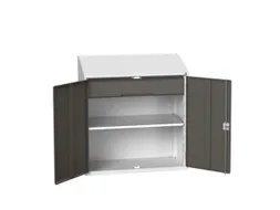 lessenaarkast 1130x1050x550mm legbord en lade RAL7035 + RAL7016