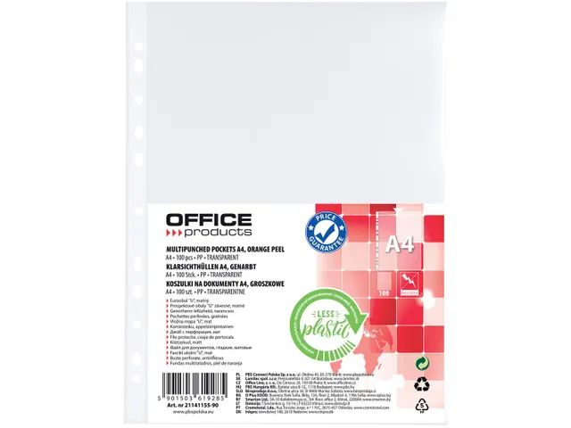 Office Products showtas A4 30 micron 11-gaats gekorreld 100 stuks