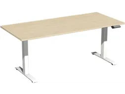 Elektrisch ihv bureau,HxBxD 730-1230x1800x800mm,blad esdoorn
