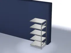 systeemstelling,aanbouwveld,HxBxD 2000x1010x835mm,vakl. 230kg