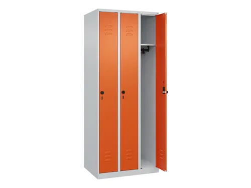 locker,HxBxD 1850x750x500mm,3vak,vak B 250mm,draaigrendel