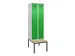 armoire vestiaire avec banc noir et blanc,HxlxP 2120x600x815mm