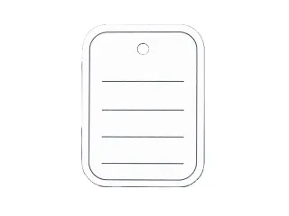 Prijskaart 40x50 mm met gat gelinieerd, doos a 500 stuks - 1