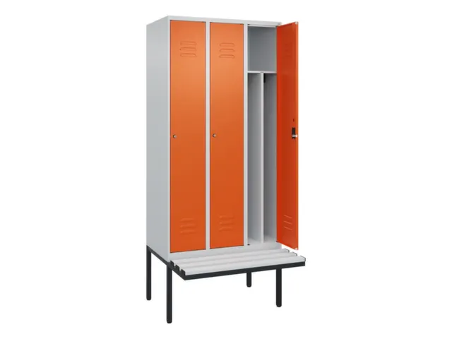 locker voor scheiding van kleding,HxBxD 2120x900x815mm,3vak