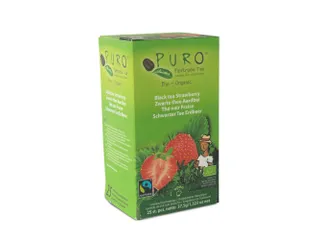 Puro Bio thee Aardbei zwarte thee Fairtrade 25 zakjes - 1