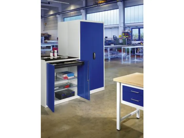 universele kast,RAL 7035,HxBxD 1950x930x500mm,2x4legborden
