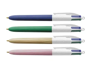 Balpen BIC 4kleuren Wood - 2