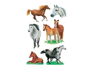 Sticker Etiket Herma 3553 Paarden 18 stickers - 1
