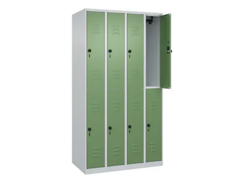 dubbeldekse locker,HxBxD 1850x1000x500mm,4x2vak.,vak B 250mm