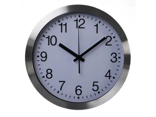 Aluminium Wandklok Ø 30cm cijferaanduiding DCF