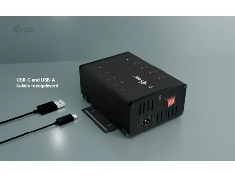 USB-C/USB-A Metal Charging + data HUB, 15W per port, 10x USB-C
