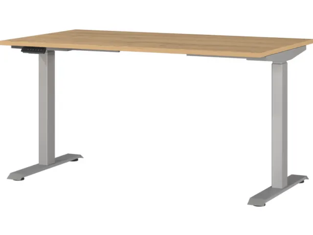 Elektrisch ihv bureau,HxBxD 720-1200x1400x800mm,blad Grandson-eiken