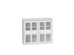 wandkast 900x1050x350mm 2xStalen bodem sokkel Ral 7035 front Ral 7035