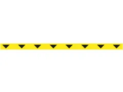 Vloersticker Zonder Tekst 50X1000Mm Geel/Zwart Met Pijlen