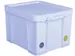 Boîte de rangement 35 Litres Blanc Néon + poignées