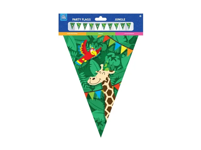 Vlaggenlijn 10 meter Party Flags foil Jungle cartoon