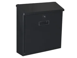 Brievenbus Monaco Zwart met naamplaatje incl. 2 sleutels 37x36.5x10cm - 6