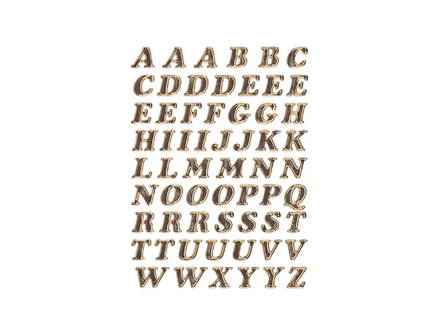 Etiket Herma 4192 8mm Letters A-Z Goudfolie Glitter 61 stuks