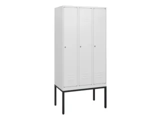 locker,HxBxD 1950x900x500mm,3vak,vak B 300mm,cil.-slot,voetonderstel - 1