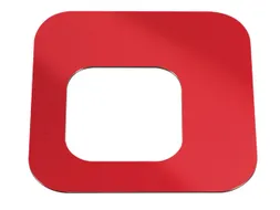 Oplegdeksel,V. Afvalbak 1X60L,Vierkant,1Opening,Staal,Rood