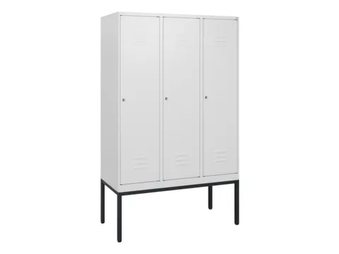 locker,HxBxD 1950x1200x500mm,3vak,vak B 400mm,cil.-slot,voetonderstel